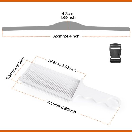 Fade Combs Barber Combs and Neckline Shaving Template and Hair Trimming Guide,Adjustable Curved Silicone Haircut Band,Great DIY Home Hair Clippers for Adults and Kids (Grey)