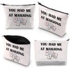 BDPWSS Funny Mahjong Makeup Bag Mahjong Lover Gift Mahjong Tiles Bag Mahjong Girl Cosmetic Bag Mahjong Board Game Storage Bag Mah Jongg Player Gift (Had at maj)
