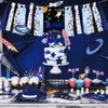 Outer Space Spaceship Theme 3 in 1 Birthday Party Supplies, Outer Space Astronaut First Birthday Decorations Kit