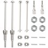 GDOOL 90205 & 90206 Metal Front Universal Drive Shafts & 90207 Metal Rear Wheel Shafts Spare Parts for 1:12 Bruhless Brushed 901A 903A 905A HM124 RC Car Trucks