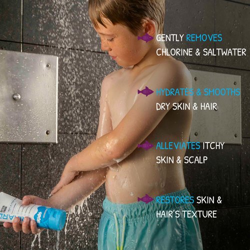 TRIHARD Kids' Chlorine Removal Kit – Swim Shampoo & Body Wash | Hydrating & Gentle for Sensitive Skin, Safe for All Hair Types