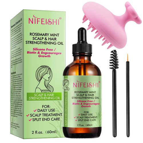Bieyoc Rosemary Essential Oil, Rosemary Oil for Hair Growth, 100% Pure Natural Rosemary Hair Oil for Hair and Eyelashes - Stimulates Hair Growth Strengthens and Nurshes Scalp, 2.02 Fl Oz