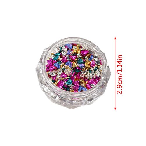 1 Box Irregular Nail Stones Nail Gems Nail Charms for Nails Design Colorful Crushed Stone Rhinestones for Nails Charms 3D Mini Nail Diamonds Nail Jewels Nail Art Charms Nail Decor Nail Accessories