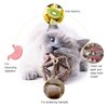 Gochanmon Catnip Toys-2Pcs Natural Silvervine Stick Catnip Ball&Bell Ball-Cat Toys for Indoor Cats- Cleaning Teeth Molar Tools Matatabi Cat Chew Toy-Kitten Toys…