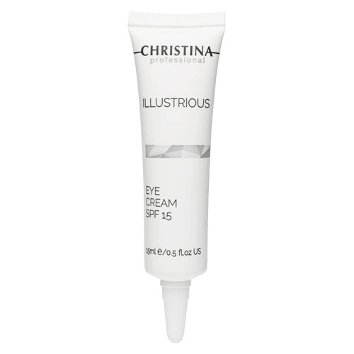 -CHRISTINA- Illustrious Eye Cream with SPF 15 and Hyaluronic Acid | Peptide Cream with Vitamin E for Revitalizing, Nourishing the Skin | Targets Pigmentation, Signs of Aging, Dark Circles 15ml