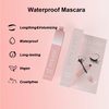 Fulash Black Mascara, Waterproof Mascara, Adjustable Mascara, Volumizing, Lengthening, Long-Wearing, Smudge-Proof Mascara Vegan Formula, Black, 6ml