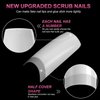 AORAEM White Nail Tips,500Pcs French Tip Press on Fake Nails Half Square False Nails for Acrylic Nails