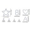 Isslly 4 Sheets Acrylic Star Hair Gems, Hair Face Jewels Stickers, Rhinestone Tattoo Stickers, Star Heart Number Alphabet Crystal Face Makeup Stickers for Women Girls for Halloween, Parties