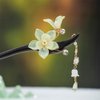 Wood Flower Hair Stick Hairpin Hair Comb Tassel Pendant Hair Updo Accessories Chinese Hair Chopsticks MGPFERD