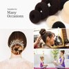 Hair Bun Shaper Set, include 3 pieces Bun Donut, 2 pieces French twist hair fold wrap snaps, 10 pieces Bobby pins and 10 pieces Elastic Bands for Women Kids Hair Bun Maker Kit – Black Color