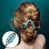 9 Pieces Banana Hair Clip Floral Clincher Hair Claws Bohemia Style Wrapped Cloth Banana Hair Clip Hair Comb Hair Jaw Clips Fish Shape Grips Clamp Hair Accessories for Women Girls (5.3 x 2.4 Inch)