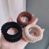 Grutyopkn Hair Ties, Velvet Spiral Hair Ties,4 Pack Elastic Hair Ties, No Crease Ponytail Hair Ties, Long Hair, Curly Hair Band, Women and Men Hair Accessories (Multi-colored)