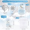 Inbagi 100 Sets Memorial Angel Sign Coins Set Funeral Pocket Token Lucky Pocket Angel Coins Heart Hug Token Poem Cards Organza Gift Bags Celebration of Life Favors Angel Charms Presents for Family