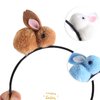 Easter Headbands Bunny Hair Bands for Women Girls, Cute White Rabbit Pink Ears Hair Accessories Easter Day Decoration Headdress Party Supplies Gift Hair Hoop Women's Fashion Headbands Hair Care