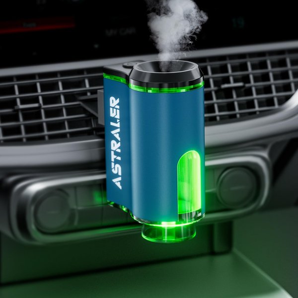 Smart Car Air Freshener Diffuser – Auto On/Off Aromatherapy Diffuse with 3 Scent Modes, USB Rechargeable, Vent Clip, Long-Lasting Essential Oil Refills – Stylish Automobile Decor, Car Accessory& Gift