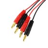 OliYin 4mm 4.0mm Male Banana Plug Connector Charge Lead to JST 20awg Soft Silicon Charging Cable Wire 30cm 11.8inch Lipo Parts for RC(pack of 2)
