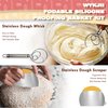 Sourdough Bread Baking Supplies Set, Sourdough Bread Guard Basket, 9" Round Bread Proofing Basket, Foldable Bread Proofing Bowl, Set for Sourdough Bread Baking, Cream Pink