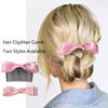 4Pcs Bow Hair Clip for Women Girls Ribbon Claw Clip Satin Bow Hair Clips Cute Barrettes for Teens Kids Hair Side Combs Bowknot Hairpins(Pink)