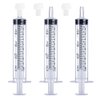 10mL Syringe for Liquid, Food, Oral, Scientific Labs, Measurement, Dispensing, Press-In Adapter, Craft, Big Tip with Cap- 3 Pack 10ml Syringes with tsp & mL Measurement
