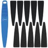 ForPro Professional Collection O-Files Pedi System Kit, Double-Sided Pedicure File for Heels & Feet, Includes Ten 60/100 Grit Refill Strips, 10.5” L,Blue