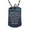 Matthew 28:19 Bible Biblical Verse "Therefore Go Ahead and Make..." Christ Christian Christianity Logo Symbols - Military Dog Tag Luggage Tag Key Chain Keychain Metal Chain Necklace