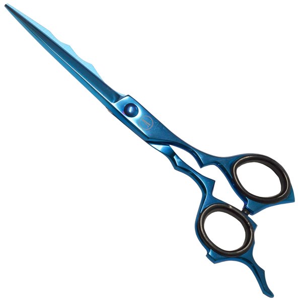 ANDUSTRIAL - Professional Hair Cutting Scissors/Shears For Men/Women/Home/Salon - Premium High Carbon Steel Quality - Smooth And Sharp - 6.5 Inch, Blue