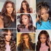 WUANYO 26 Inch Chocolate Brown Lace Front Wig Human Hair 360 Body Wave Lace Front Wigs Human Hair 180% Density Pre Plucked Colored Wigs Human Hair With Natural Hairline 4# Brown Wig Human Hair