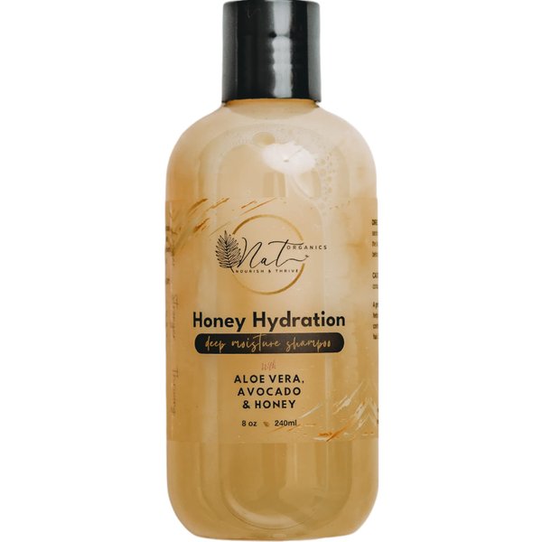 NAT Organics Honey Hydration Deep Moisture Shampoo with Honey, Avocado & Aloe Vera for softer hair and increased hair growth
