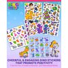 Dino-Buddies® Coloring & Activity Pack #2 - Cute Dinosaur Coloring Book with Stickers, Make-A-Face & Motivational Sheets - Activities for Kids Ages 3+