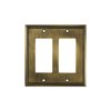 Rok Hardware Wall Plate Contemporary Decorative Rocker/GFCI Switch Plate (Antique Gold, 2 Gang)