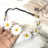 Pursuestar 10Pcs Daisy Flower Headband Crown Floral Garland Head Cap Hair Wreath for Festival Wedding Party Beach Vacation Decoration - White