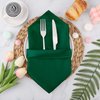 Aneco 12 Pieces Satin Napkin Square 20 x 20 Inches Dinner Napkins Weddings Party Napkin Soft Table Napkins for Romantic Weddings Party Dinner Decoration (Forest Green)
