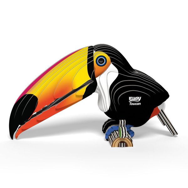 Eugy Toucan 3D Puzzle - 34 Piece Eco-Friendly Educational Toy Puzzle for Boys, Girls & Kids Ages 6+