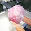 Bath Sponge Shower Loofahs Balls 75g/PCS for Body Wash Bathroom Men Women- Set of 4 Flower Color