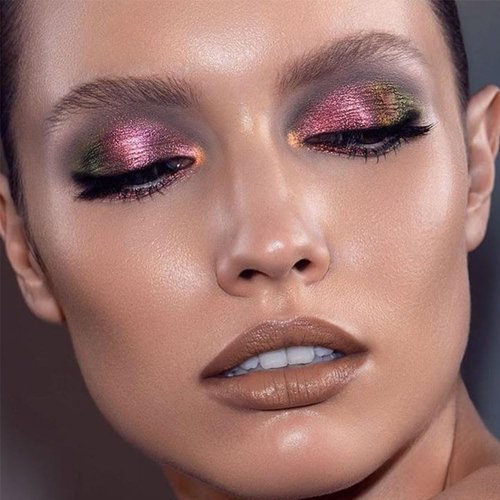 AMY'S DIARY Duochrome MultiChrome Chameleon Liquid Metallic Eyeshadow, High-Impact Multi-Dimensional Finish,Red Yello Silky Smooth and High Pigment Holographic Glitter Eyeshadow Makeup (#06)