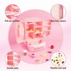 Mini Dollhouse Fridge Miniature Dollhouse Refrigerator Mini Fridge Toy with Food Mini Toy Refrigerator Kids Play Kitchen Furniture Toy Set