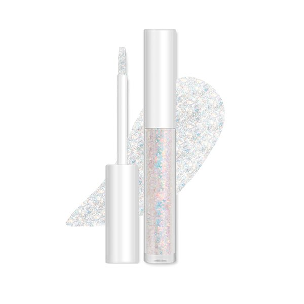 Kyannkra Liquid Glitter Eyeshadow,Liquid Glitter Eyeliner Metallic Glitter Shimmer Eye Looks Waterproof Long Lasting Quick-Drying Sparkling(T06)