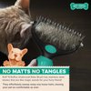 Ruff 'N Ruffus Dog Brush for Shedding - Double Sided Undercoat Rake for Dogs & Cats - Dematting Comb for Dogs - Deshedding Dog Brush with Nail Clipper - Cat Grooming Brush Reduce Shedding by 95%