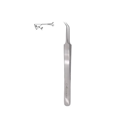 Alluring Silver Tweezers for Eyelash Extension for Volume Lashes 3D, 5D & 6D lashes 45 Deg