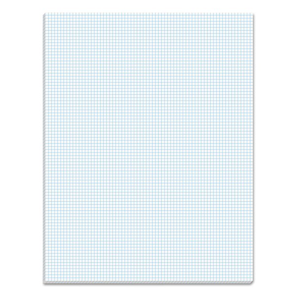 TOPS Quadrille Pad, Gum-Top, 8-1/2 x 11 Inches, Quad Rule , White Paper, 50 Sheets per Pad (33081)