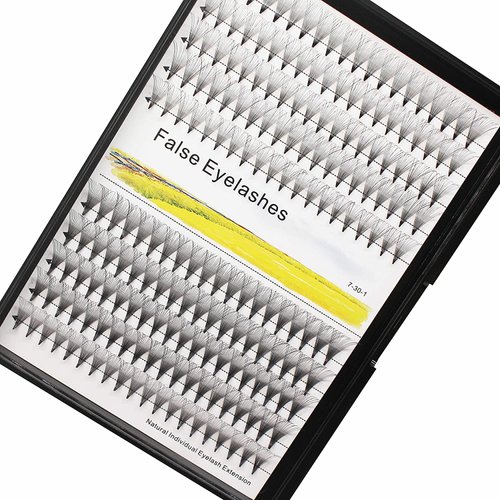 Dedila 200pcs -Handmade 20Roots Black Soft and Light volume Premade Fans Eye Lashes Thickness 0.07mm D Curl Individual Cluster False Eyelashes 8-16mm to Choose (18mm)