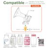 2X One-Piece Breastshields, Valves, Membranes Compatible with Medela Pump Parts, Pump in Style, Lactina, Symphony, Swing; 24 mm Standard breastshields; Made by Maymom, Clear