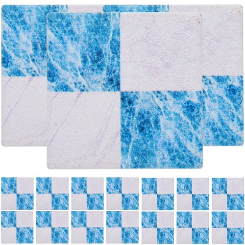 Miniature Dollhouse Flooring 36Pcs Wooden Mini Flooring Mini Wooden Dollhouse Floor Boards Mini House Decorations Dollhouse Furniture Accessories (Blue and White)