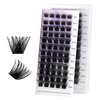 Lash Clusters DIY Eyelash Extensions C/D Curl Wide Stem Cluster Lashes 8-16mm Mixed Length Individual Lashes Wispy and Soft Cluster Eyelashes Matte Black Lashes Extensions for DIY(Volume-0.07D, 8-16mm Mixed)