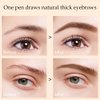 AMY'S DIARY 3pcs Brown Eyebrow Pencil Retractable Definer, Dual-Sided Brow Brush, Fine Tip, Shapes, Defines, Flapiz Para Cejasills Brow Makeup (5#)