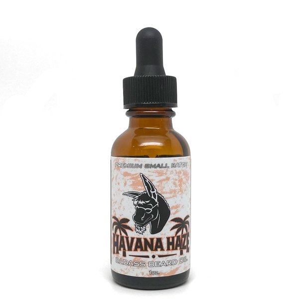 Badass Beard Care Beard Oil For Men - Havana Haze, 1 oz - 100% Natural and Organic Food-grade Ingredients, Soften Hair and Hydrate Skin