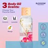 Blossom Skincare Moisturizing and Hydrating Body Oil, Dry Oil Infused with Real Flowers, 2 fl. oz/60ml, Red, Coconut