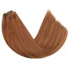 Full Shine 18 Inch Genius Weft Hair Extensions Human Hair Color Copper Human Hair Weft Sew In Hair Extensions Real Human Hair Auburn Hand Tied Hair Extensions Soft Silky Straight Hair 50G