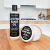 Caron & Doucet - Cutting Board & Butcher Block Conditioning Oil & Wood Finishing Wax Bundle | 100% Plant-Based & Vegan, Best for Wood & Bamboo Conditioning & Sealing | Does NOT Contain Mineral Oil!