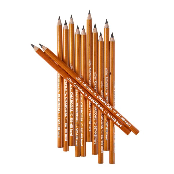 General Charcoal Pencil 557-Hb Box Of 12